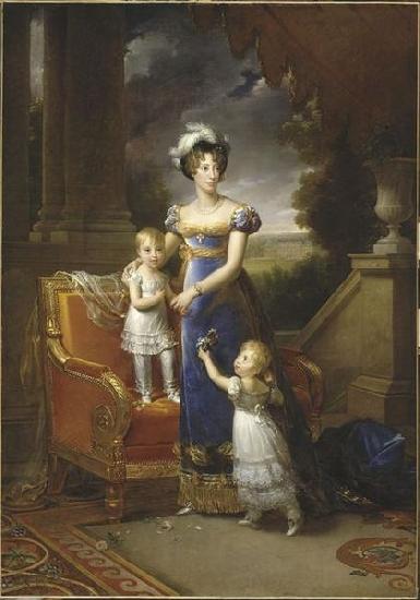 Francois Pascal Simon Gerard Portrait of la duchesse de Berry et ses enfants oil painting image